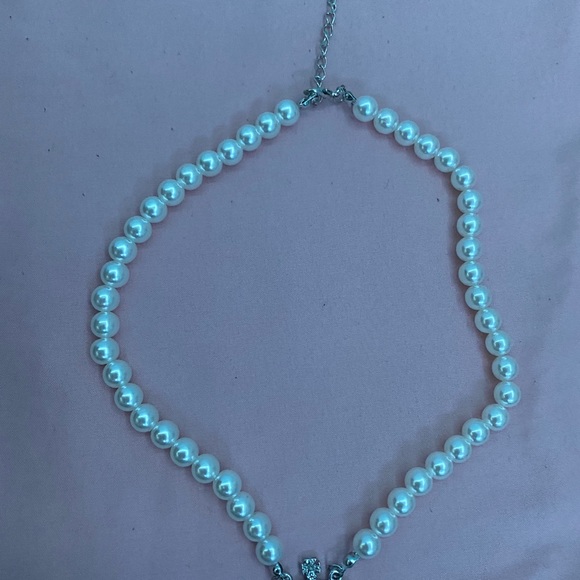 NEW Saturn Planet Silver Charm pearl necklace - Picture 2 of 8